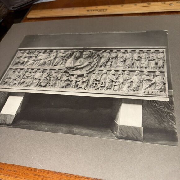 Vintage Sarcophagus Scenes Of Old New Testament Early Christian Sculpture Photo - Picture 2 of 4